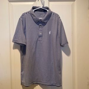 Johnnie-O Boys Performance Polo, Size 12, Navy & White, great used condition